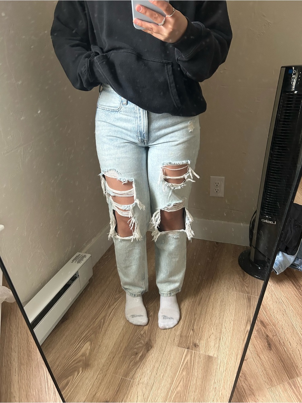 Aeropostale Light Blue Distressed Boyfriend Jeans